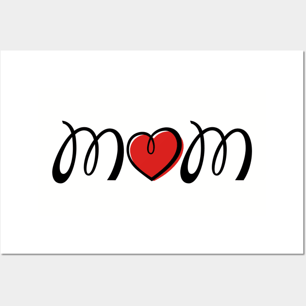 I Love Mom Wall Art by NPolandDesigns